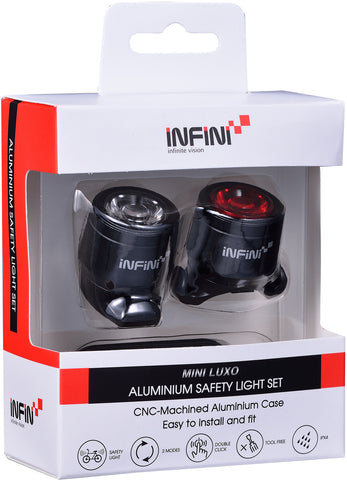 Infini Mini-Luxo USB front and rear lightset, black